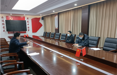 绍兴市生态环境局上虞分局局长胡四海一行到浙江赏金船长开展“三服务”工作